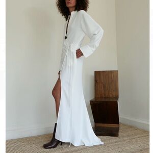 Sloan Shirt Gown in white